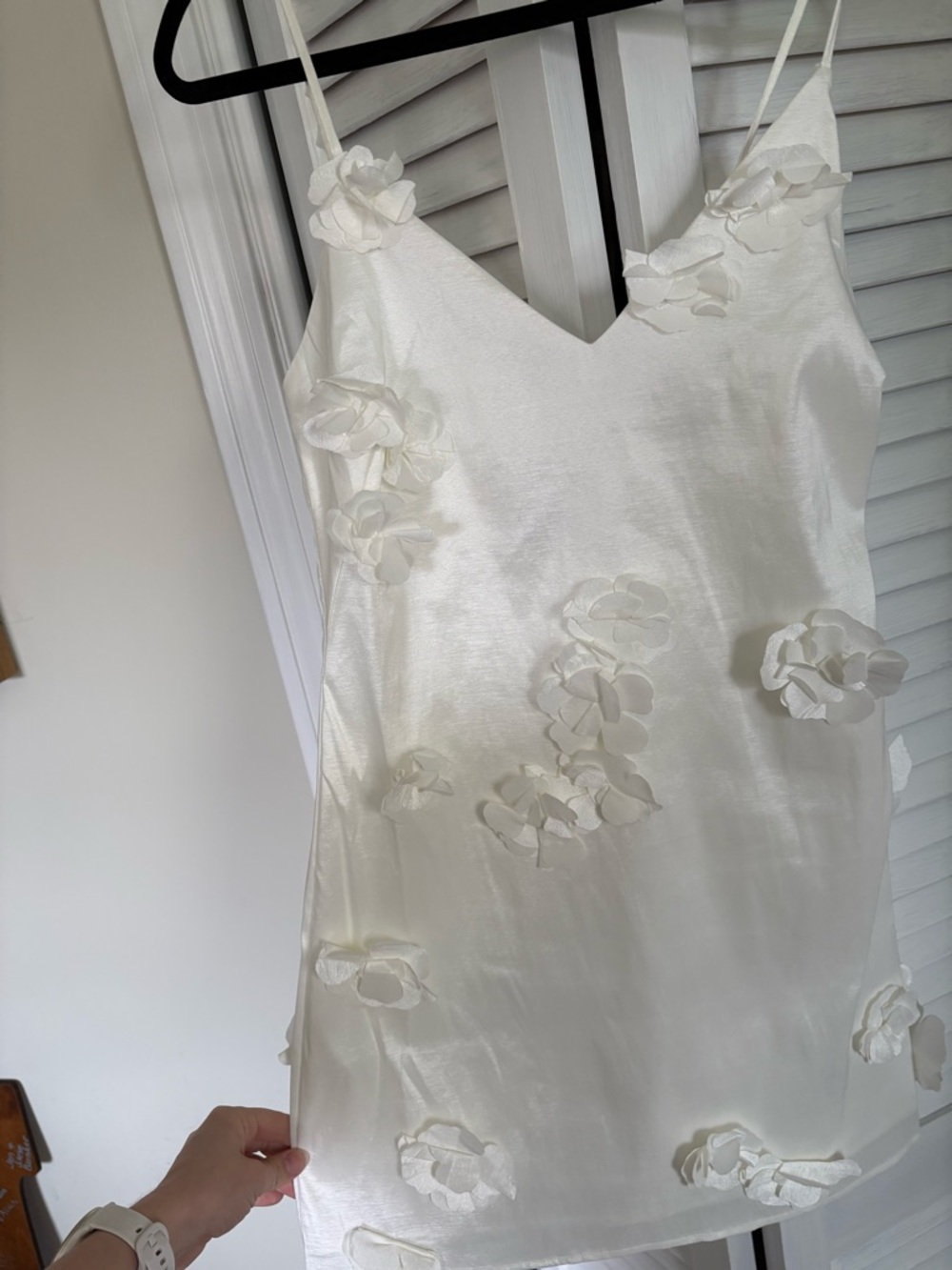 Abercrombie White Floral Appliqué Slip Dress - Picture 4 of 4